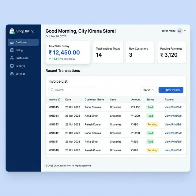 Billing Software – Siddho CRM